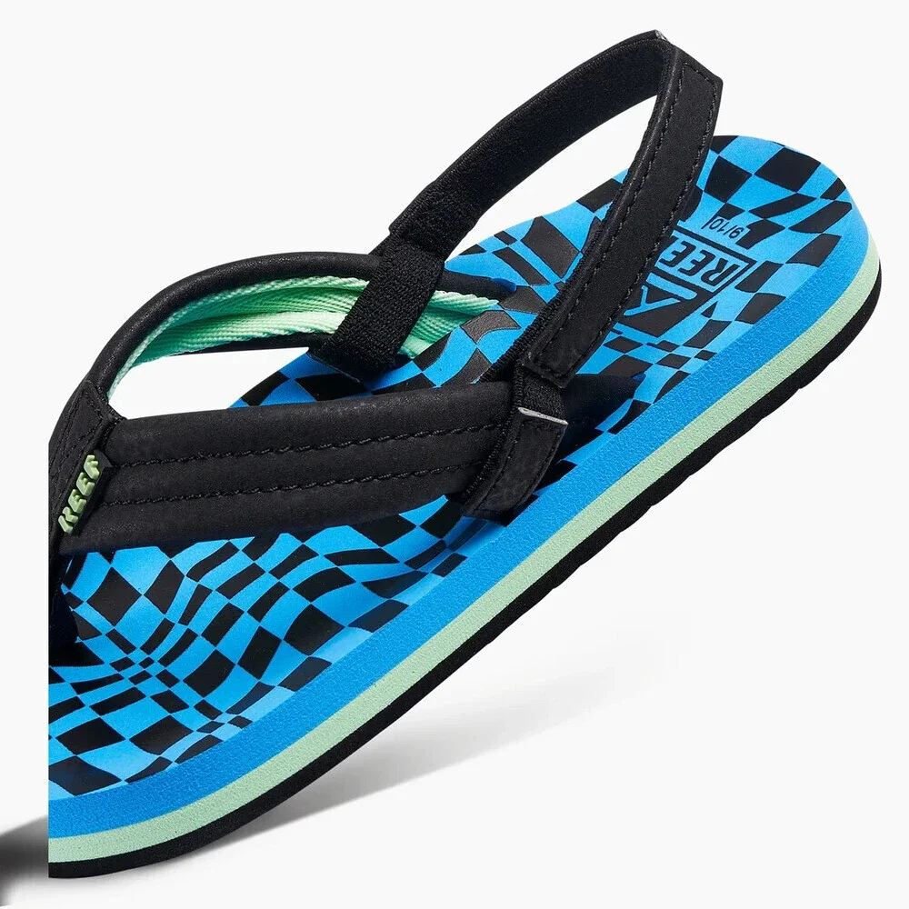 Reef Little Ahi CJ2087 Flip Flop Toddler Swell Checkers Slip On Sandals JOBB2084
